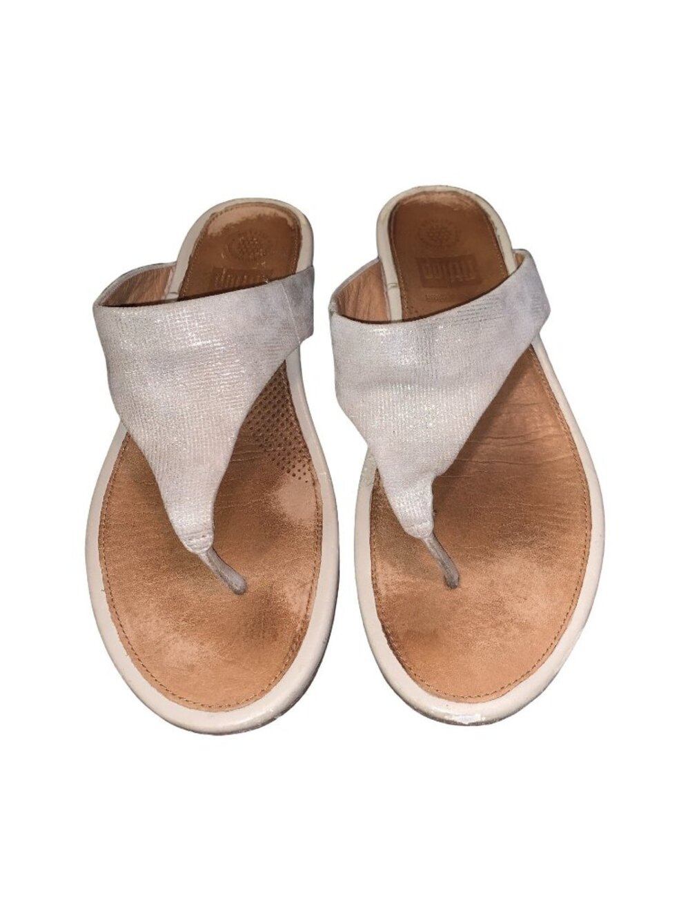 Fitflop Banda Glitz Bronze Shimmering Toe Post Slip-On  Sandals Sz 9 Comfort
